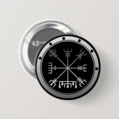 Badge Rond 5 Cm Compas viking Vegvisir (Devant & derrière)