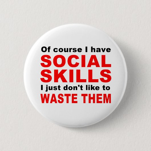 Badge Rond 5 Cm Compétences sociales (Devant)