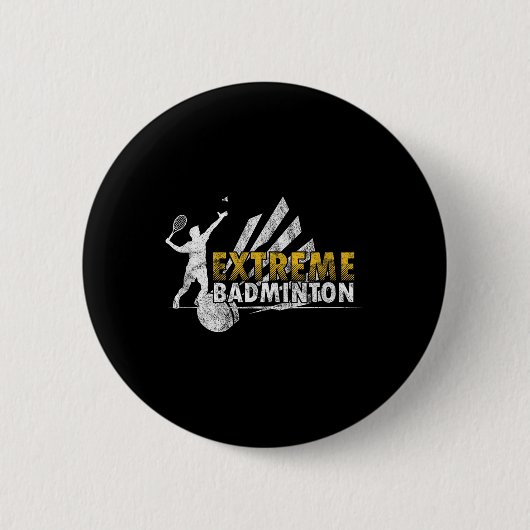 Badge Rond 5 Cm Compétition de jeu de badminton extrême (Devant)