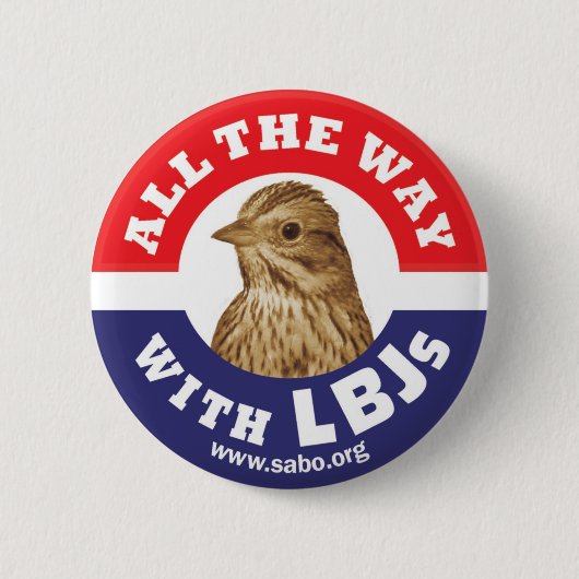 Badge Rond 5 Cm Complètement avec le bouton de LBJs (Devant)