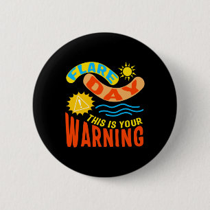 Badge Rond 5 Cm Complexe de jour de flammes Sensibilisation au syn