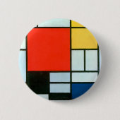 Badge Rond 5 Cm Composition de Piet Mondrian (Devant)