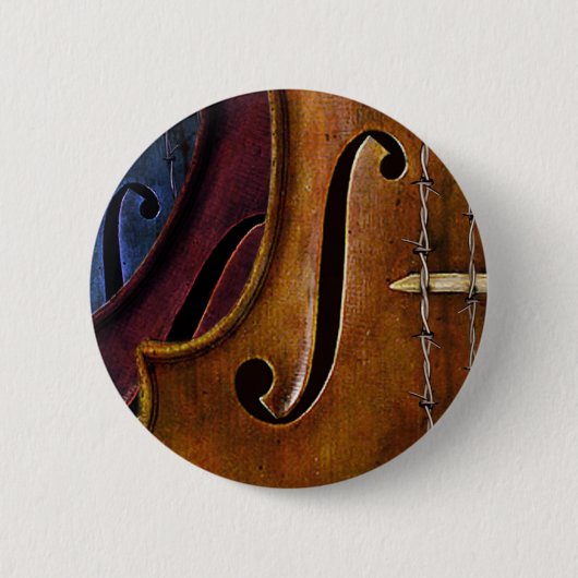 Badge Rond 5 Cm Composition en violon (Devant)