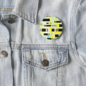 Badge Rond 5 Cm Composition jaune (En situation)