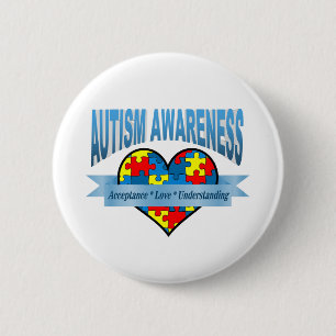 Badge Rond 5 Cm Compréhension d'amour d'acceptation de