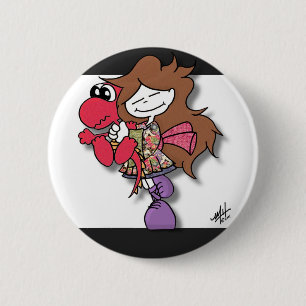 Badge Rond 5 Cm Compression de dragon de Cukini