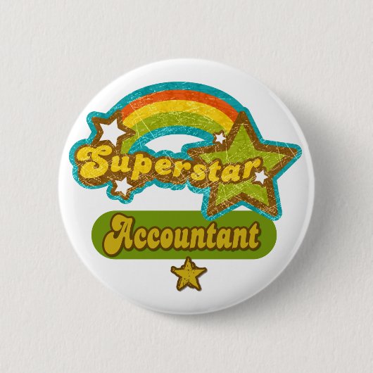 Badge Rond 5 Cm Comptable de superstar (Devant)