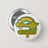 Badge Rond 5 Cm Comptable de superstar (Devant & derrière)