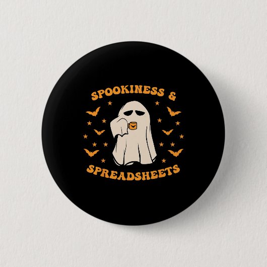 Badge Rond 5 Cm Comptable D'Halloween B (Devant)