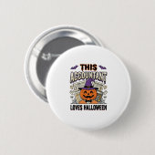 Badge Rond 5 Cm Comptable d'Halloween Drôle Saison fiscale effraya (Devant & derrière)