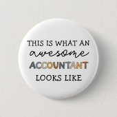 Badge Rond 5 Cm Comptable Funny Awesome Comptable CPA Don (Devant)