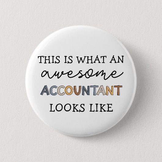 Badge Rond 5 Cm Comptable Funny Awesome Comptable CPA Don (Devant)