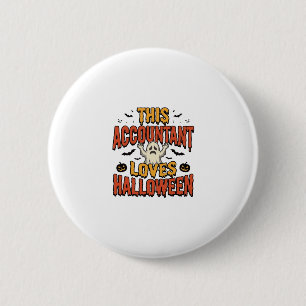 Badge Rond 5 Cm Comptable Halloween Chemise Vintage Ghost Design_1