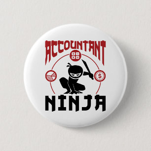 Badge Rond 5 Cm Comptable Ninja Comptabilité CPA