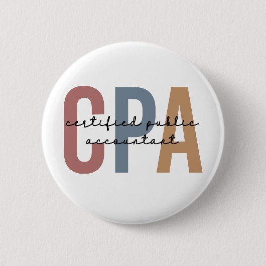 Badge Rond 5 Cm Comptable public certifié Retro CPA (Devant)