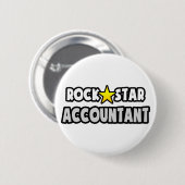 Badge Rond 5 Cm Comptable Rock Star (Devant & derrière)