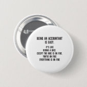 Badge Rond 5 Cm Comptables amusants - Être comptable est facile (Devant & derrière)