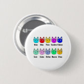 Badge Rond 5 Cm Compte des chats espagnols (Devant & derrière)