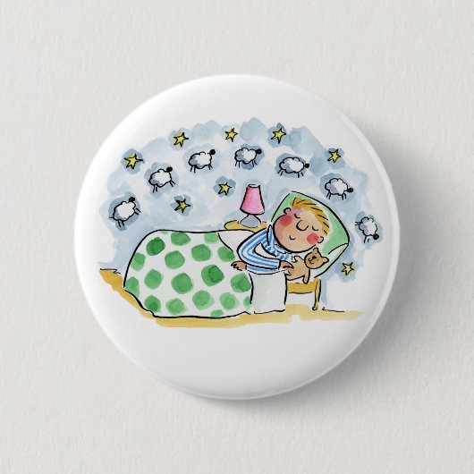 Badge Rond 5 Cm Compter les moutons (Devant)