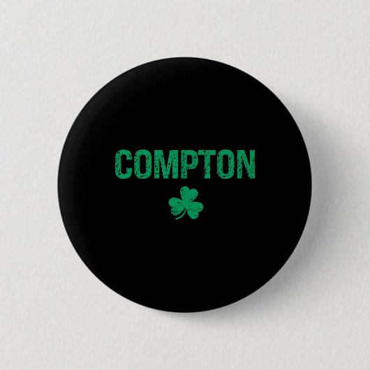 Badge Rond 5 Cm Compton Irish Shamrock Saint-Patrick  (Devant)