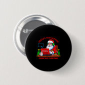 Badge Rond 5 Cm Computer Meme Funny Santa's Tech Suprt Rebooting C (Devant & derrière)