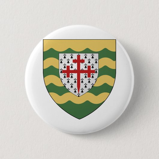 Badge Rond 5 Cm Comté d'Irlande de Donegal (Devant)