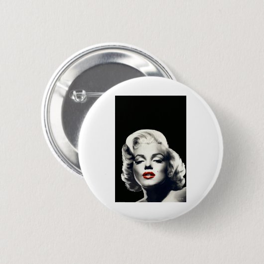 Badge Rond 5 Cm CON24BW-V4 lèvres rouges Marilyn DANS BLACK.tif (Devant & derrière)