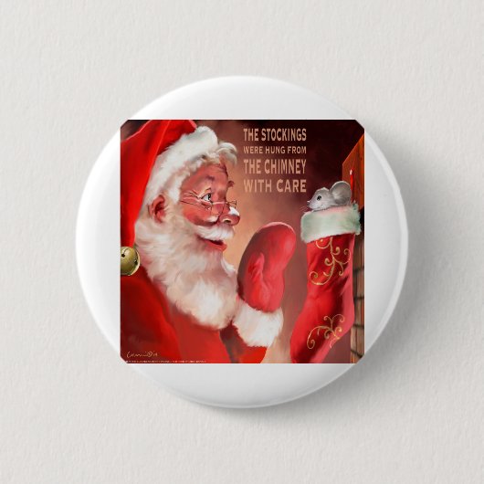 Badge Rond 5 Cm CON33 Père Noël 3 Stockings.tif (Devant)