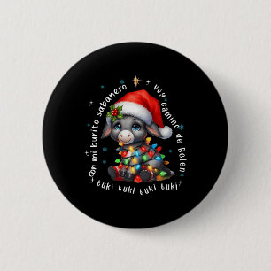 Badge Rond 5 Cm Con Mi Burrito Sabanero Mexicain Tuki Tuki Donkey