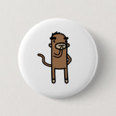 Badge Rond 5 Cm Concentration du singe (Devant)