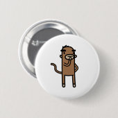 Badge Rond 5 Cm Concentration du singe (Devant & derrière)