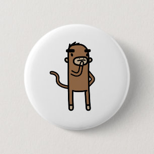 Badge Rond 5 Cm Concentration du singe