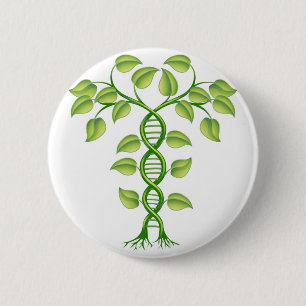 Badge Rond 5 Cm Concept de plante d'ADN