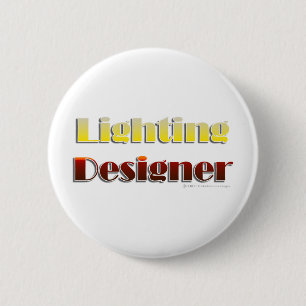Badge Rond 5 Cm Concepteur d'éclairage (texte seulement)
