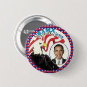 Badge Rond 5 Cm Conception 2012 d'Obama Eagle (Devant & derrière)