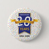 Badge Rond 5 Cm Conception 20e ANNIVERSAIRE (Devant)