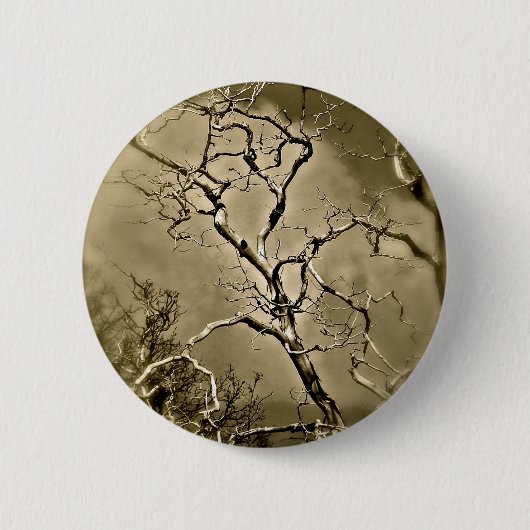 BADGE ROND 5 CM CONCEPTION ABSTRAITE AVEC ILLUSION DE BRANCHES D'A (Devant)