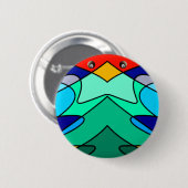 Badge Rond 5 Cm Conception abstraite du cardinal en verre tendu (Devant & derrière)