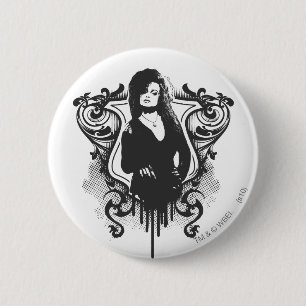 Badge Rond 5 Cm Conception Art des Ténèbres Bellatrix Lestrange