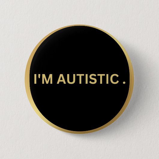 Badge Rond 5 Cm conception autiste (Devant)