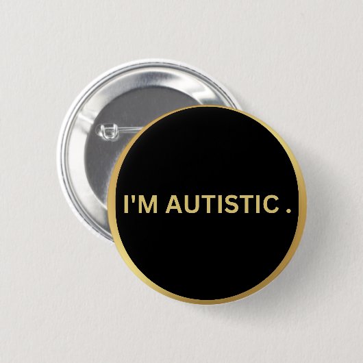 Badge Rond 5 Cm conception autiste (Devant & derrière)