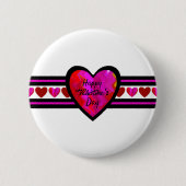 Badge Rond 5 Cm Conception avec lien Heureuse Sainte-Valentin text (Devant)