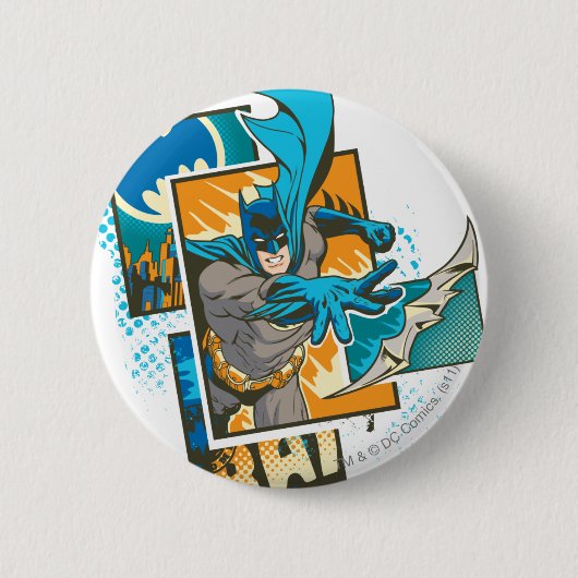 Badge Rond 5 Cm Conception Batman 1 (Devant)