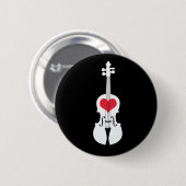 Badge Rond 5 Cm Conception Bouton-Classique de cadeau de violon (Devant & derrière)