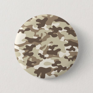 Badge Rond 5 Cm Conception Camo Brown