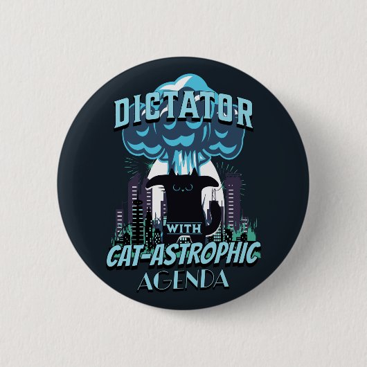 Badge Rond 5 Cm Conception Catastrophique Funny Chat (Devant)