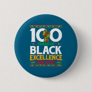 Badge Rond 5 Cm Conception Centennale 100 Ans D'Excellence Noire