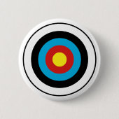 Badge Rond 5 Cm Conception cible Bullseye (Devant)
