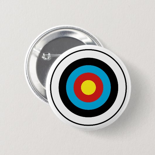 Badge Rond 5 Cm Conception cible Bullseye (Devant & derrière)