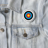 Badge Rond 5 Cm Conception cible Bullseye (En situation)